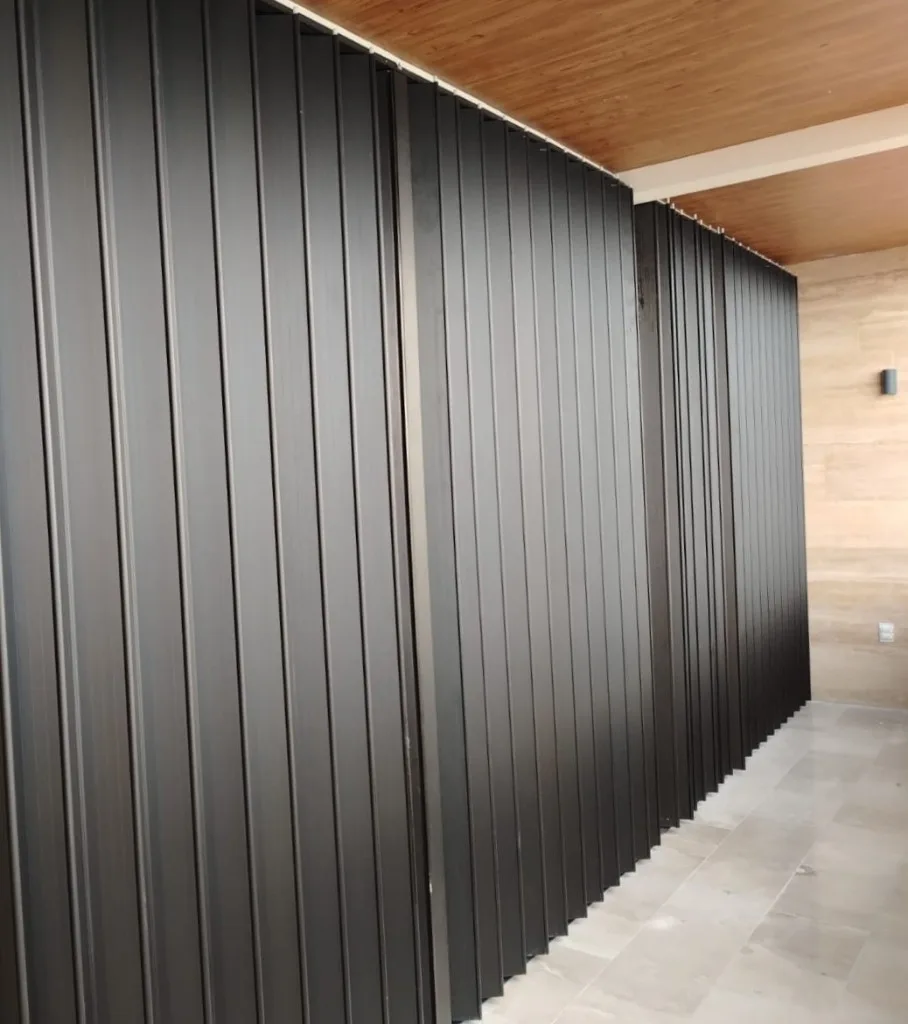 Hurricane screen mesh on balcony